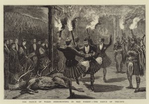 A walesi herceg szarvasvadászata a Mar Forestben, a diadaltánc